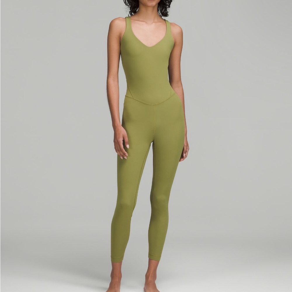 Lululemon align bodysuit 25in bronze green size 8 NWT